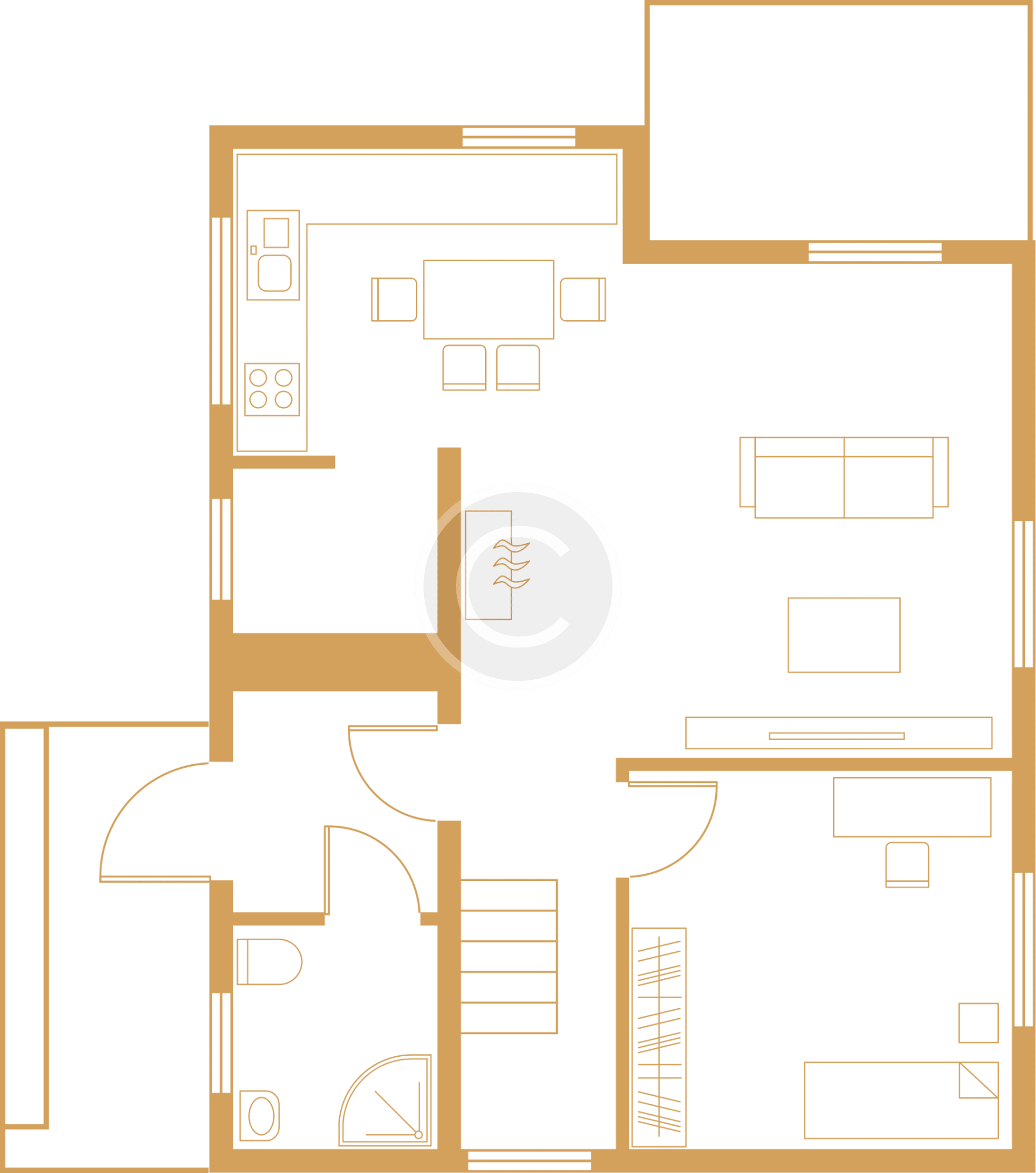 2 bedroom / 1 bath